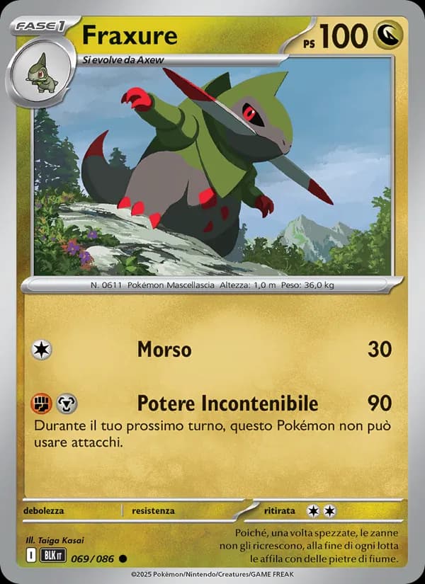Fraxure card in Italian