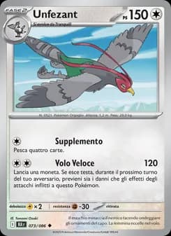 Unfezant card in Italian