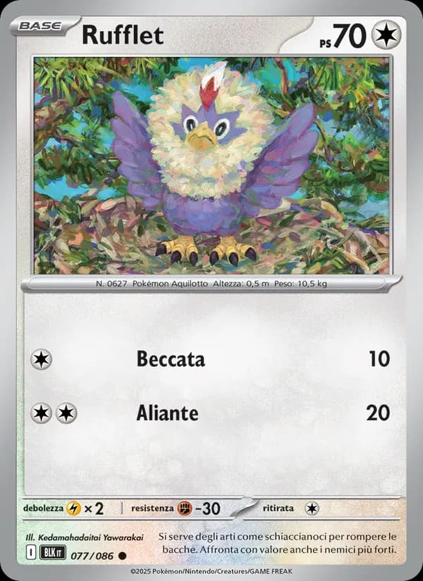 Rufflet card in Italian