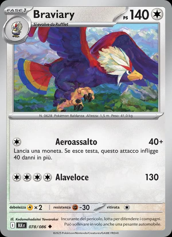 Braviary card in Italian