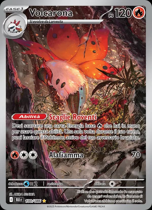 Volcarona card in Italian