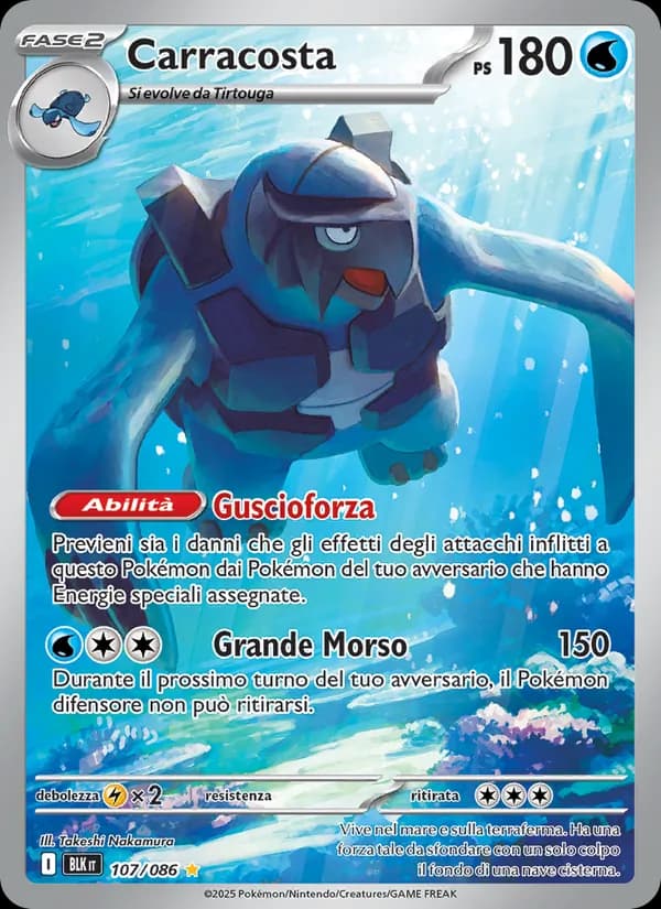 Carracosta card in Italian