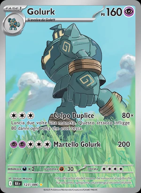 Golurk card in Italian