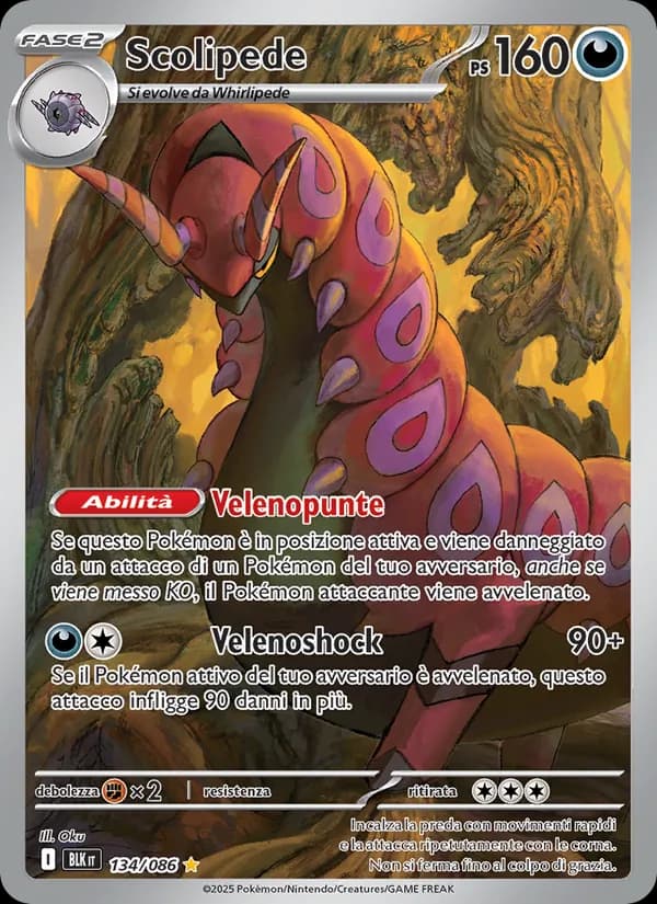 Scolipede card in Italian