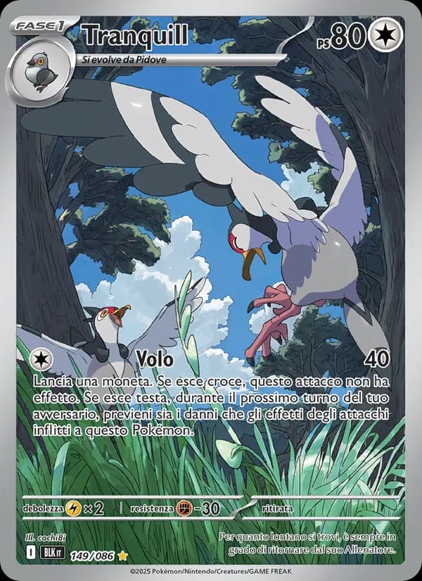 Tranquill card in Italian