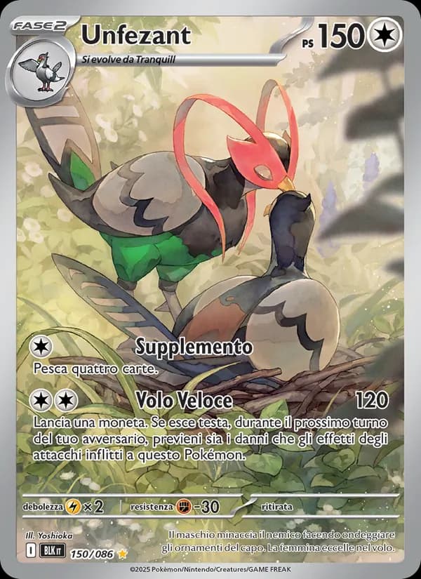 Unfezant card in Italian