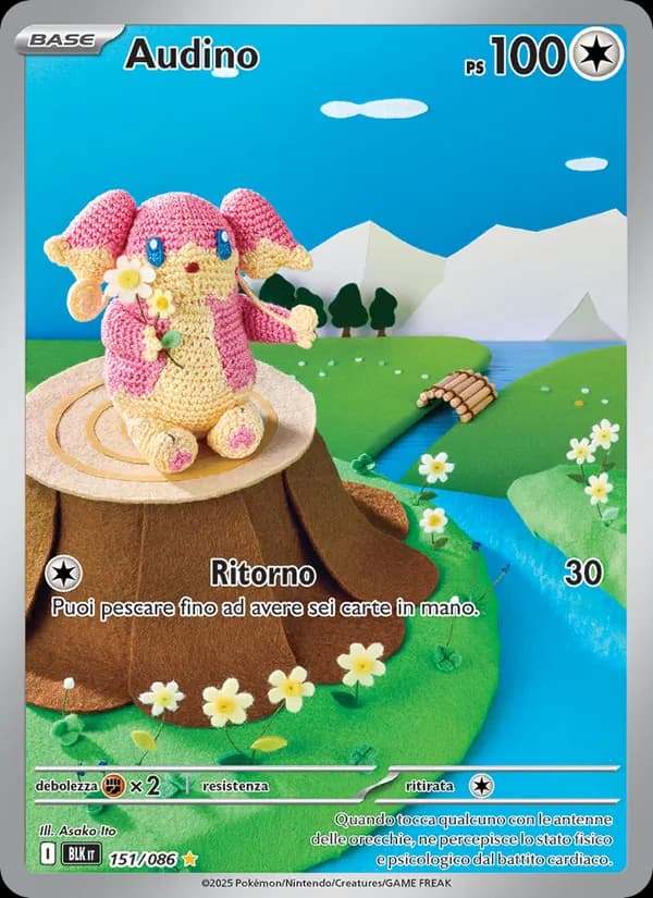 Audino card in Italian