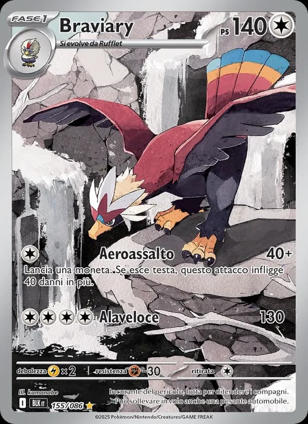 Braviary card in Italian