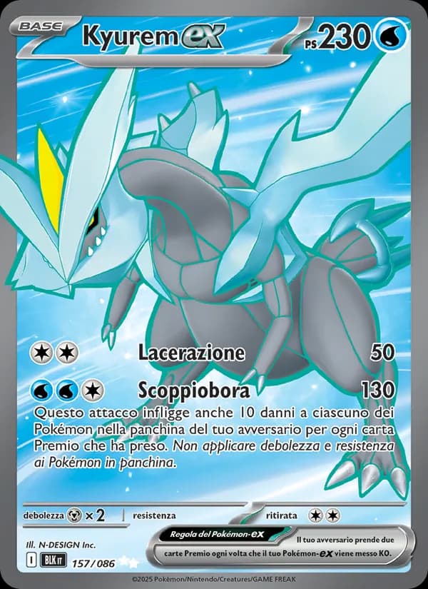 Kyurem-ex card in Italian