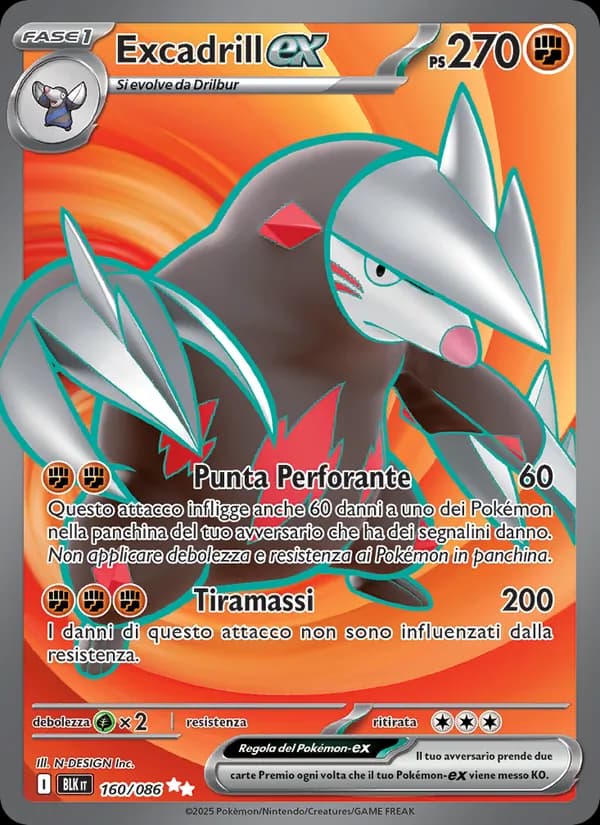 Excadrill-ex card in Italian