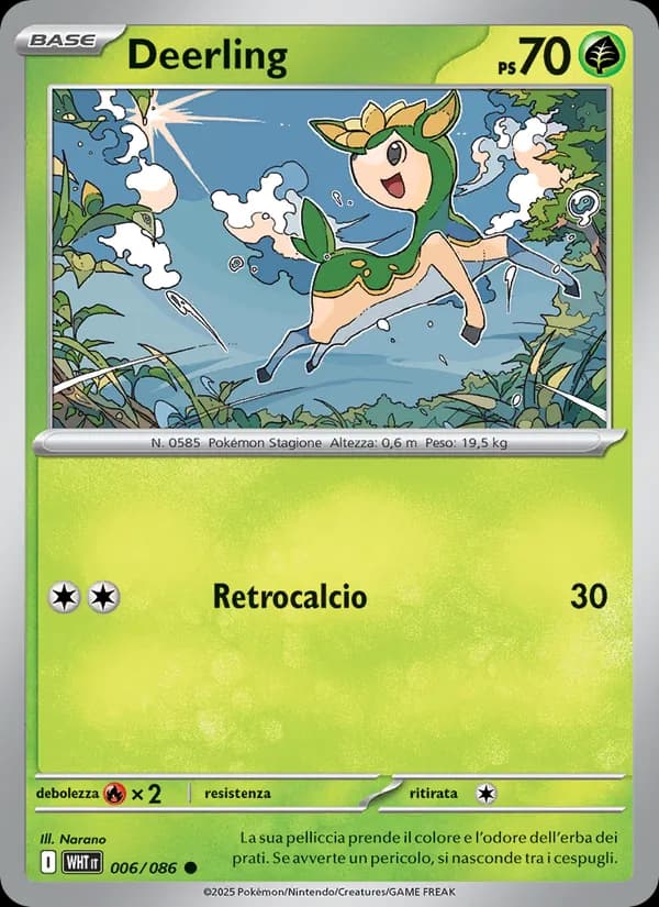 Deerling card in Italian