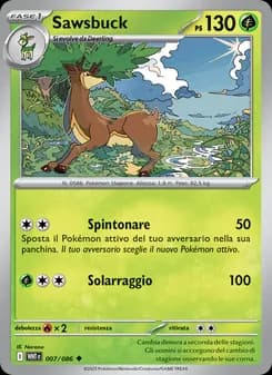 Sawsbuck card in Italian