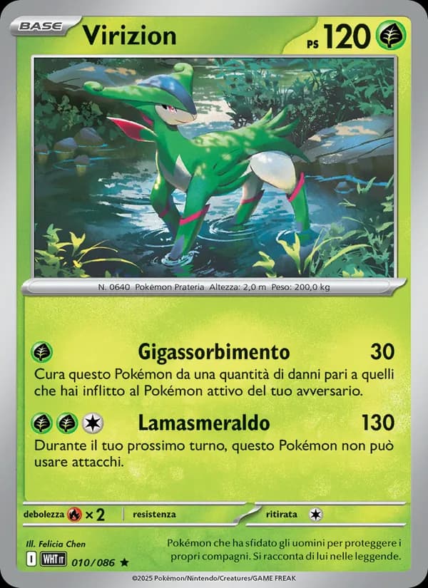 Virizion card in Italian