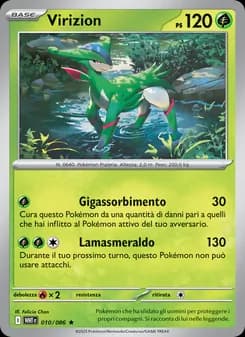 Virizion card in Italian