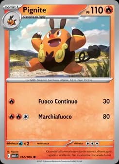 Pignite card in Italian