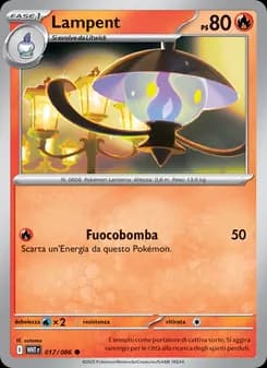Lampent card in Italian