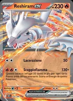 Reshiram-ex card in Italian