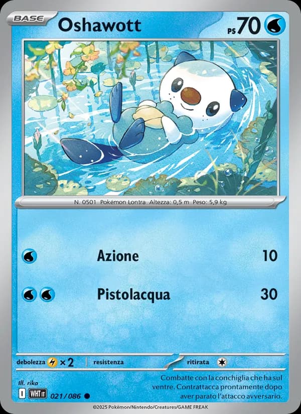 Oshawott card in Italian