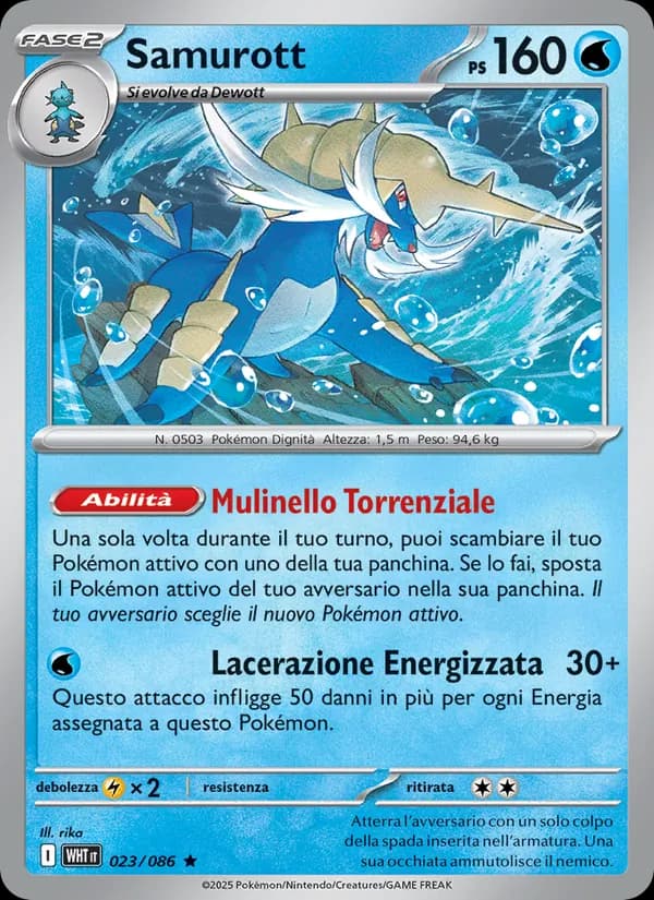 Samurott card in Italian