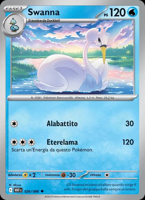 Swanna card in Italian