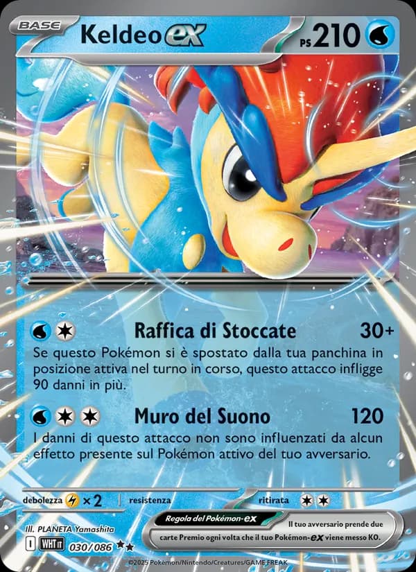 Keldeo-ex card in Italian