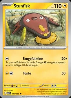 Stunfisk card in Italian