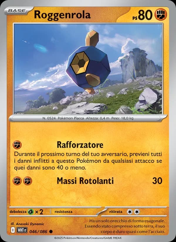 Roggenrola card in Italian
