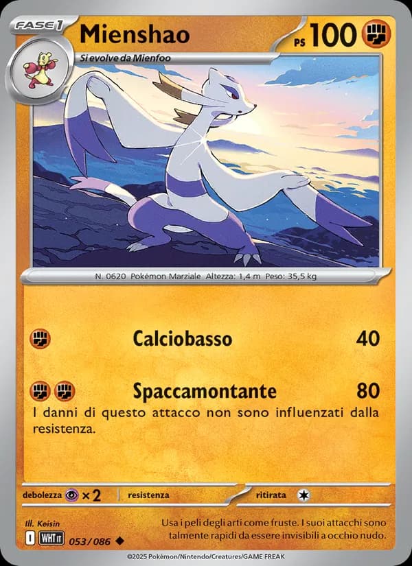Mienshao card in Italian