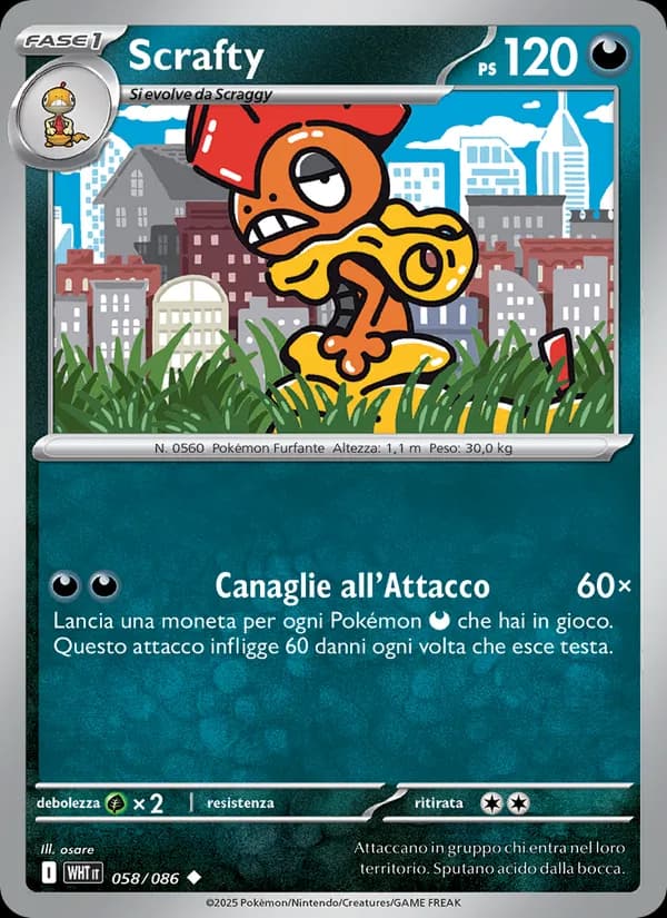 Scrafty card in Italian