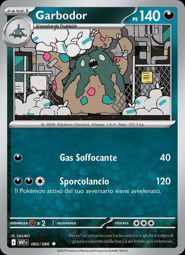 Garbodor card in Italian