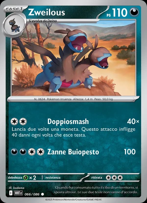 Zweilous card in Italian