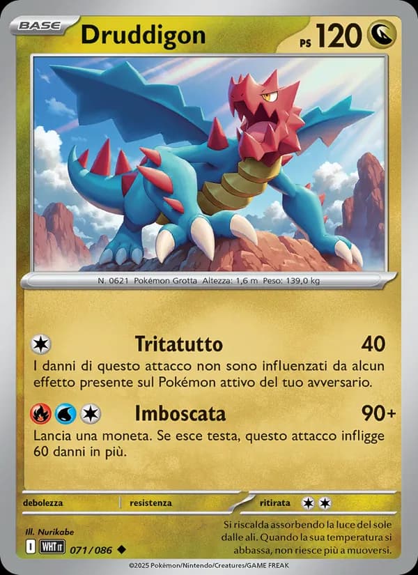 Druddigon card in Italian