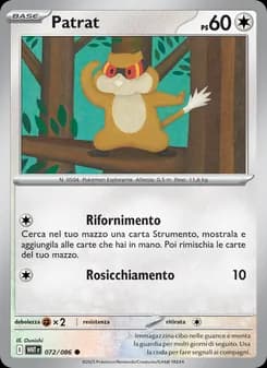 Patrat card in Italian