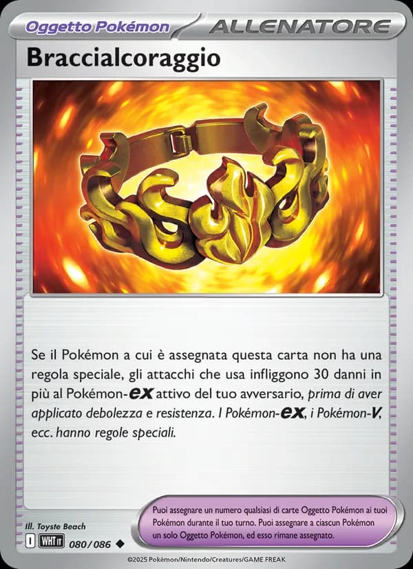 Braccialcoraggio card in Italian