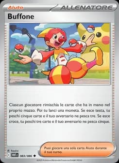 Buffone card in Italian