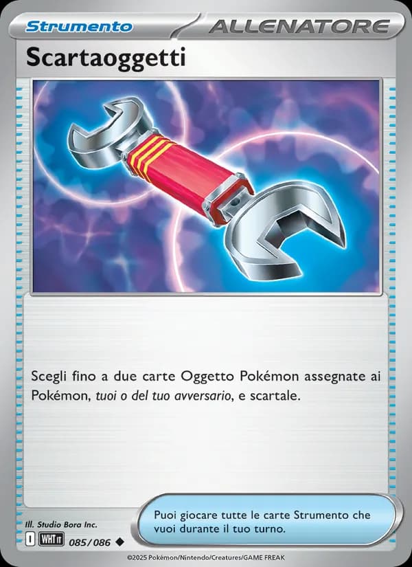 Scartaoggetti card in Italian