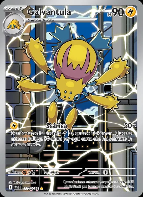 Galvantula card in Italian