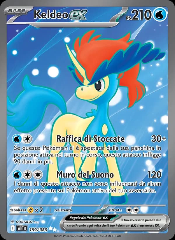 Keldeo-ex card in Italian