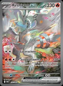 Reshiram-ex card in Italian
