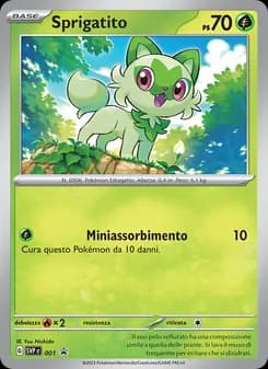 Sprigatito card in Italian