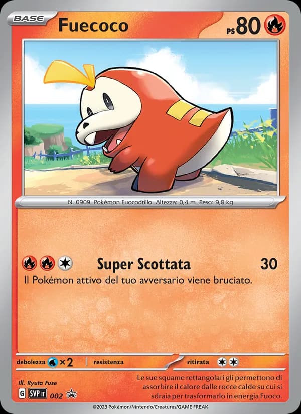 Fuecoco card in Italian