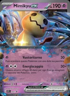 Mimikyu-ex card in Italian