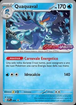 Quaquaval card in Italian