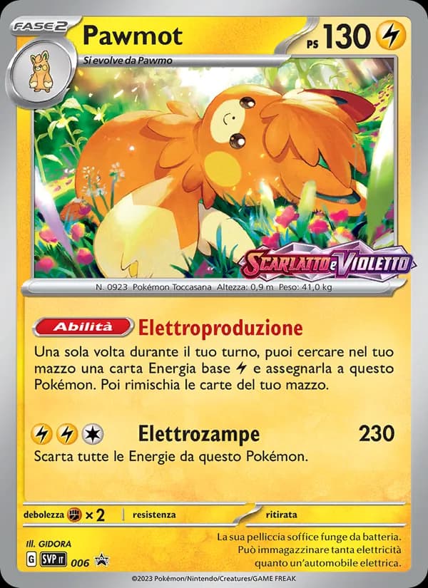 Pawmot card in Italian