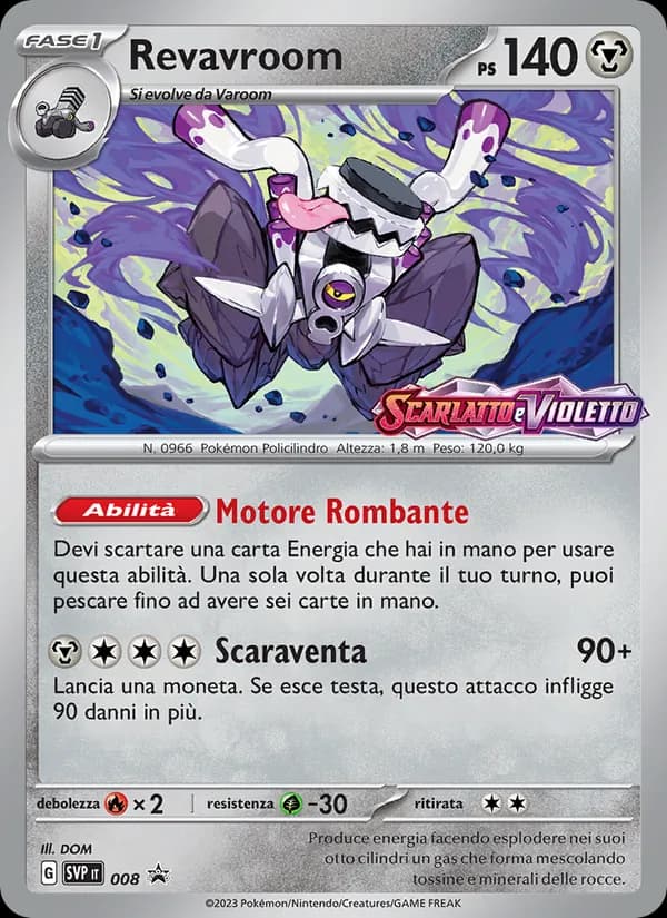 Revavroom card in Italian