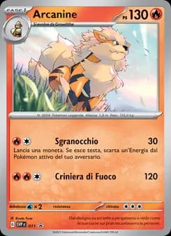 Arcanine card in Italian