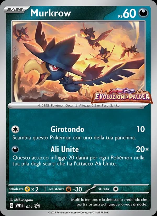 Murkrow card in Italian