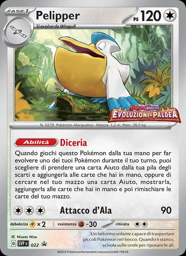 Pelipper card in Italian
