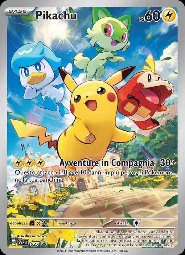 Pikachu card in Italian