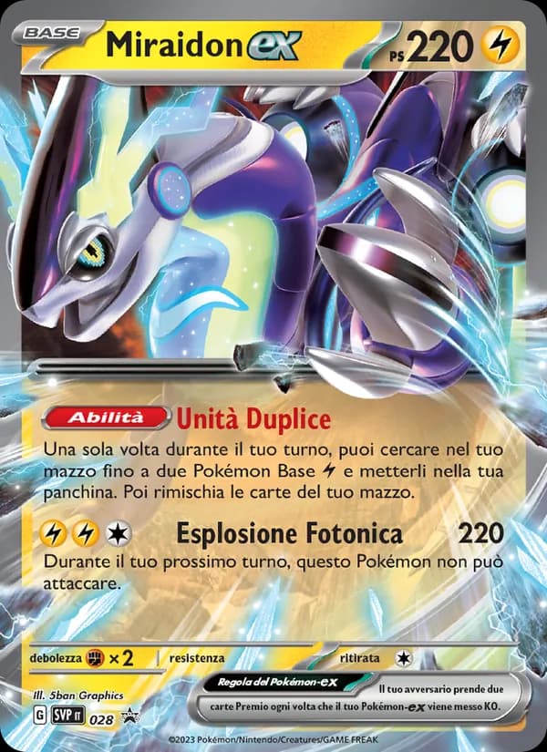 Miraidon-ex card in Italian